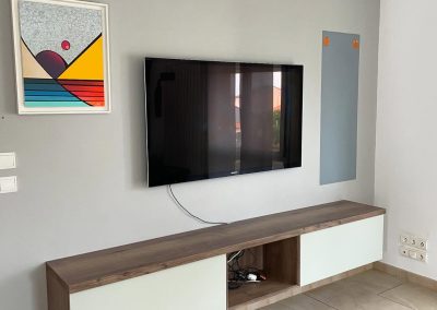 Réalisation meuble TV bois Perpignan
